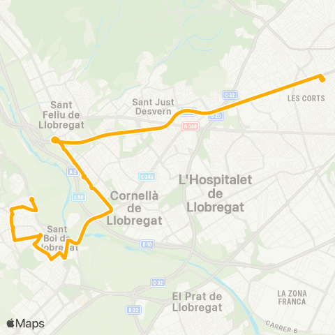 AMB Barcelona-St. Boi L. map