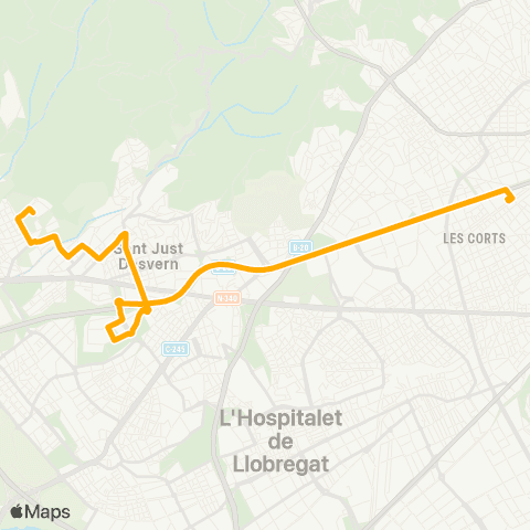 AMB St. Just D.-Barcelona map