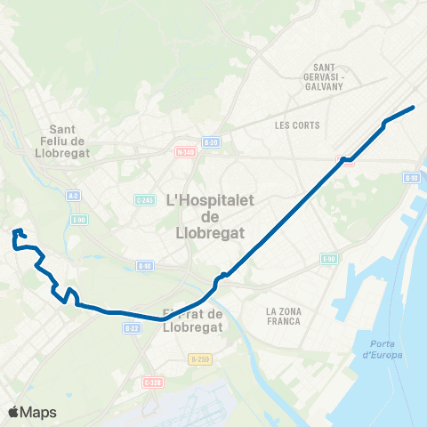 AMB Barcelona-St. Boi L. map