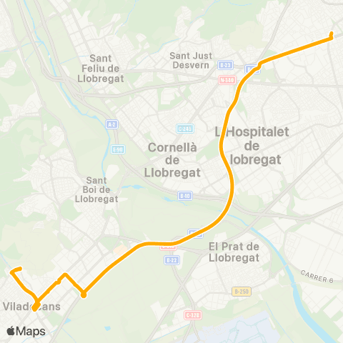 AMB Barcelona-Viladecans map