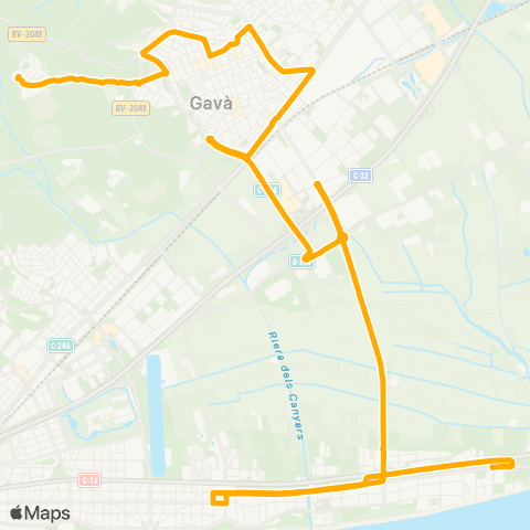 AMB Ca N'Espinós - Gavà Mar map