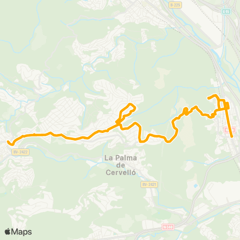 AMB Pallejà-Corbera L. map