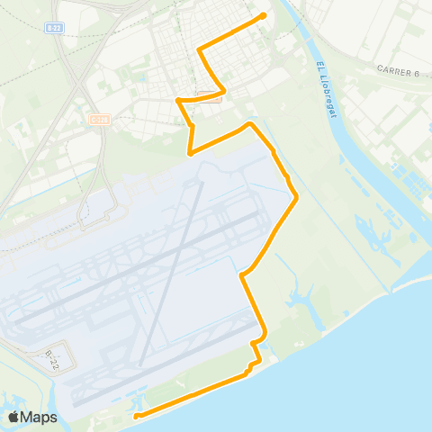 AMB Les Moreres-Platja map