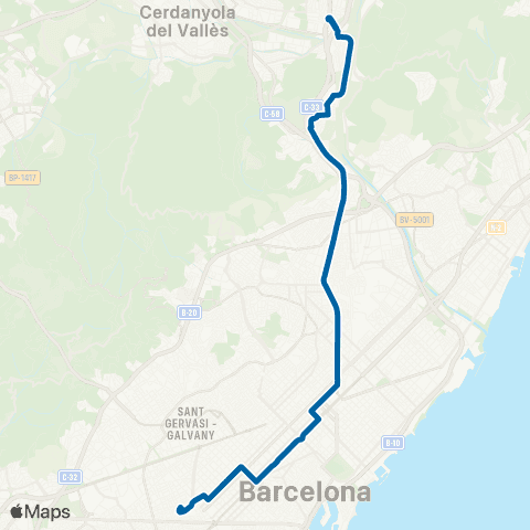 AMB Estació De Sants-Montcada R. map