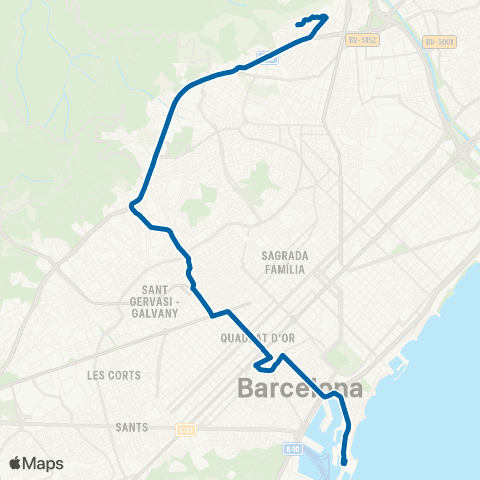 AMB La Barceloneta-Les Roquetes map