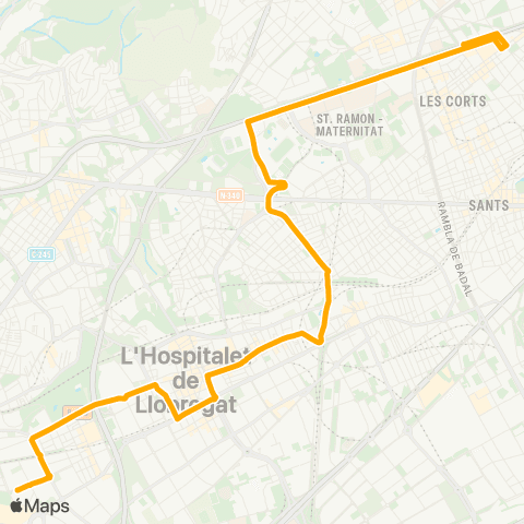 AMB Barcelona-Cornellà L. map