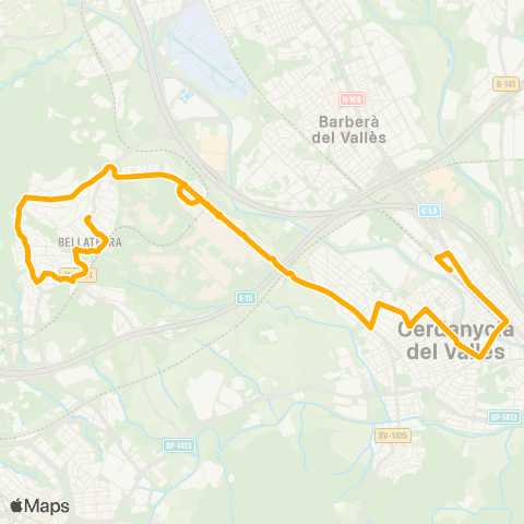 AMB La Farigola-Bellaterra map