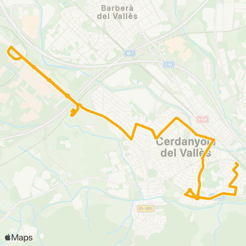 AMB Canaletes-Estació Cerdanyola Universitat map