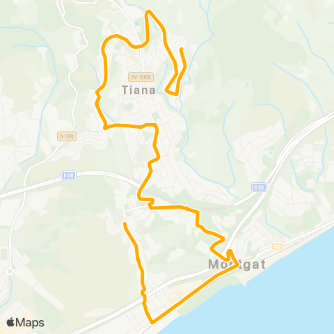 AMB Montgat-Tiana map