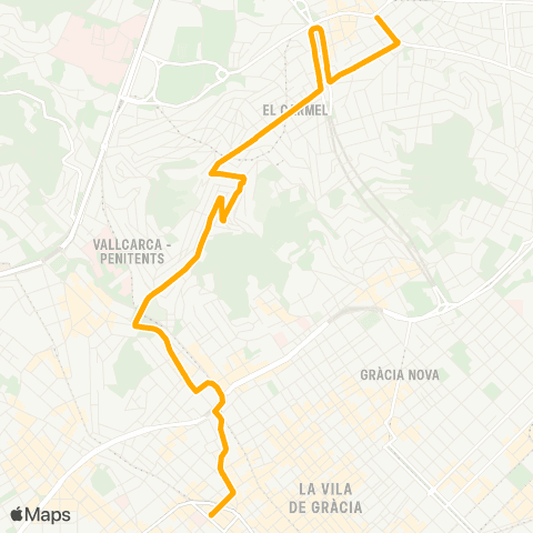 AMB Horta-Gràcia map