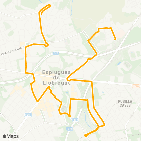 AMB La Miranda-H. St. Joan Déu map