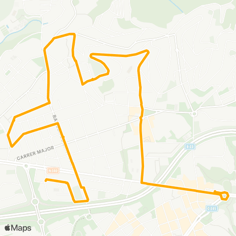 AMB Esplugues L.-St. Just D. map