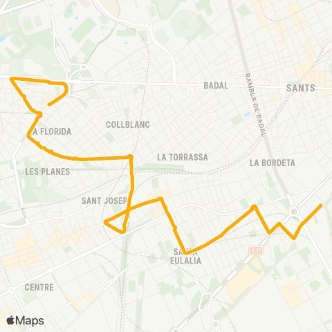 AMB L'Hospitalet L.-Barcelona map