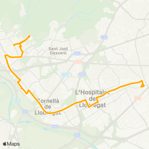 AMB L'Hospitalet L.-St. Feliu L. map
