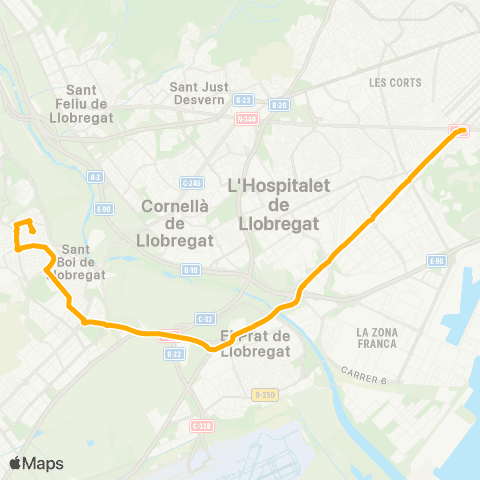 AMB Barcelona-St. Boi L. map