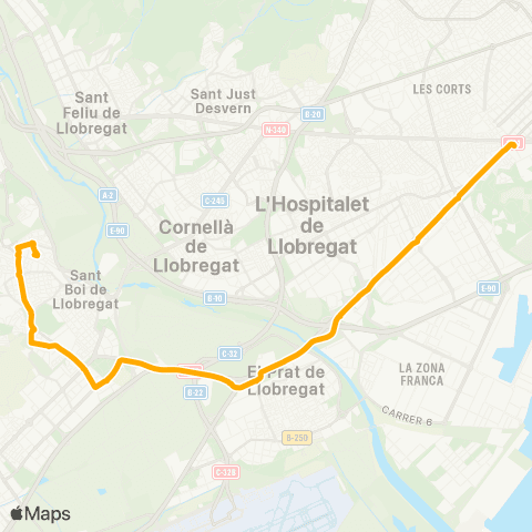 AMB Barcelona-St. Boi L. map