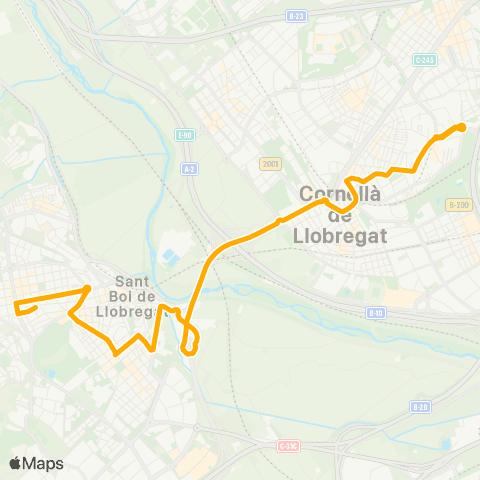 AMB St. Boi L.-Cornellà L. map