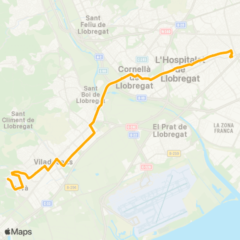 AMB L'Hospitalet L.-Gavà map