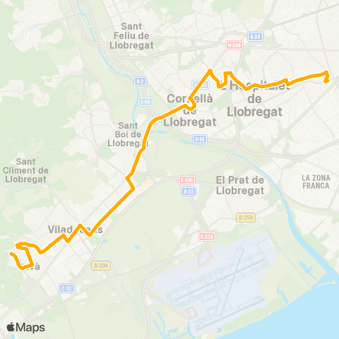 AMB L'Hospitalet L.-Gavà map