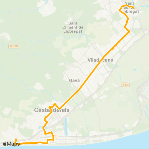 AMB Castelldefels-St. Boi L. map