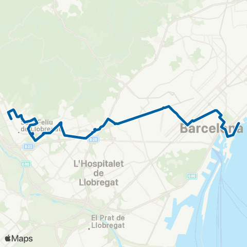 AMB Barcelona-St. Feliu L. map