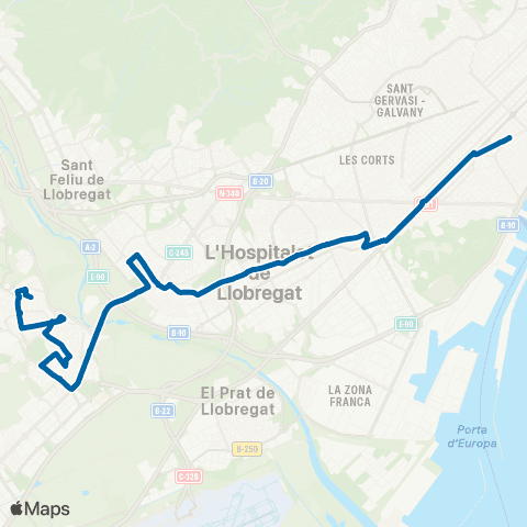 AMB Barcelona-St. Boi L. map