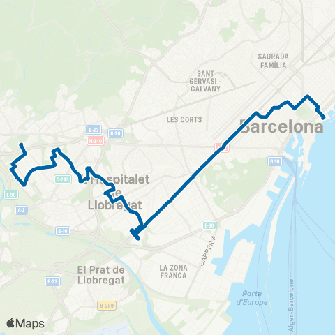 AMB Barcelona-St. Joan D. map