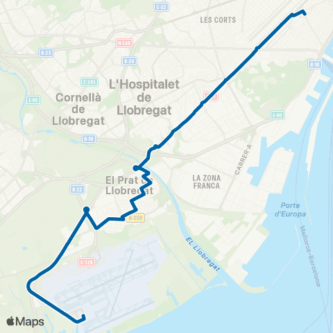 AMB Barcelona-Aeroport T1 map