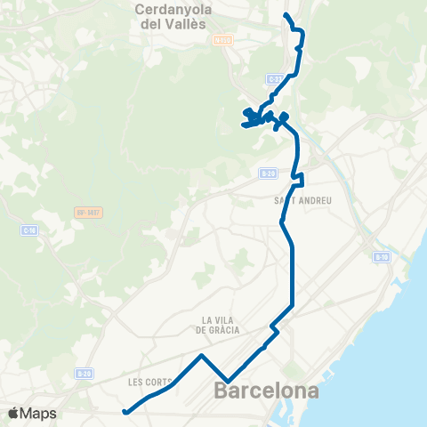 AMB Collblanc-Ciutat Meridiana map