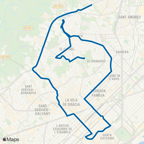 AMB Estació Marítima-El Carmel map