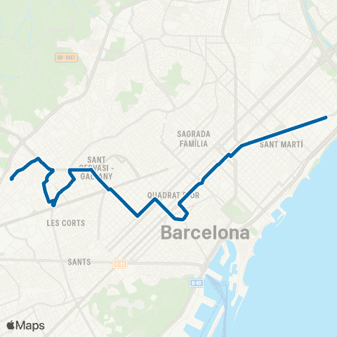 AMB Pedralbes-Fòrum map