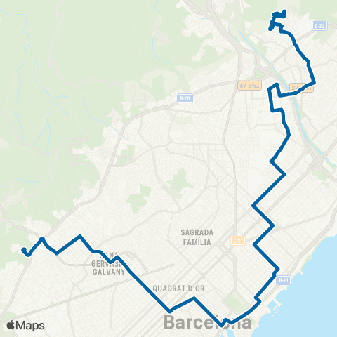 AMB Can Caralleu-Station. Coloma G. map