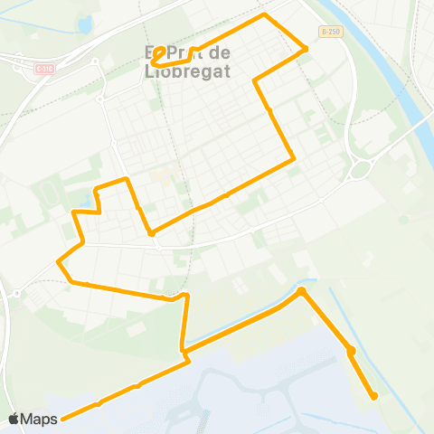 AMB Est. Rodalies-Sant Cosme map