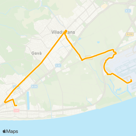 AMB Castelldefels-Aeroport T1 map