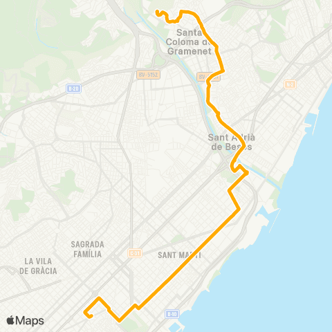 AMB Station. Coloma G.-Barcelona map