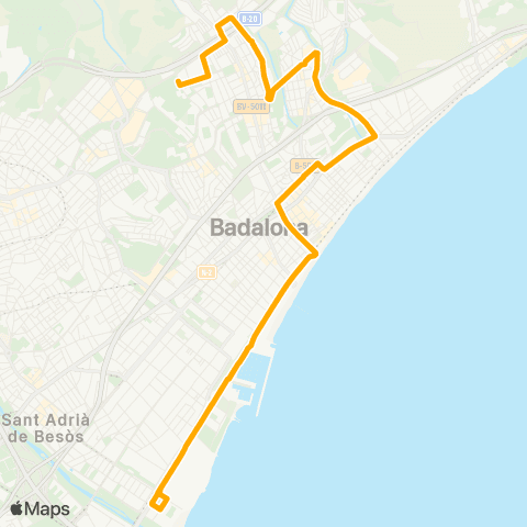 AMB Bufalà-Est. St. Adrià map