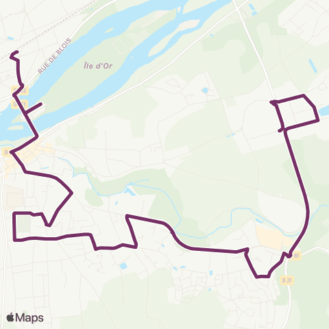 Le Bus d'Amboise Gare SNCF <> Pôle Emploi <> Nazelles map