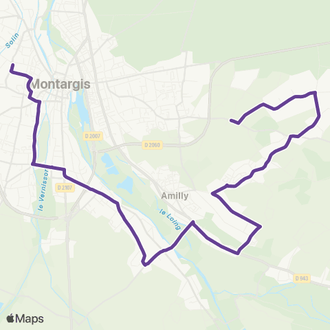 Amelys Amilly Saulceux / Villemandeur le Plateau map