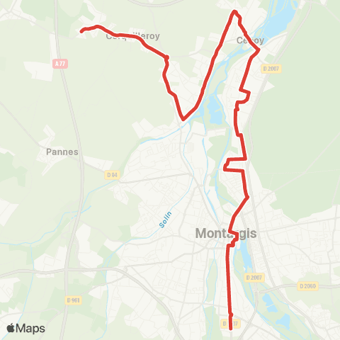 Amelys Corquilleroy Blaise / Amilly ZA Chesnoy map