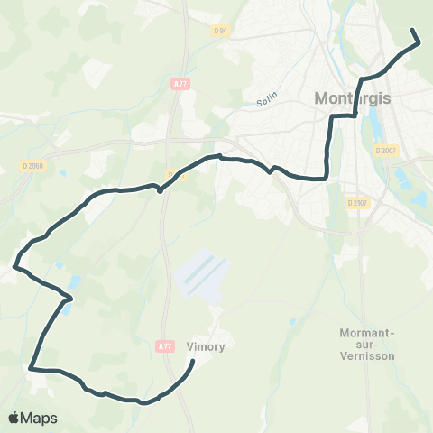 Amelys Vimory le Petit Marais / Montargis Lycée en forêt map