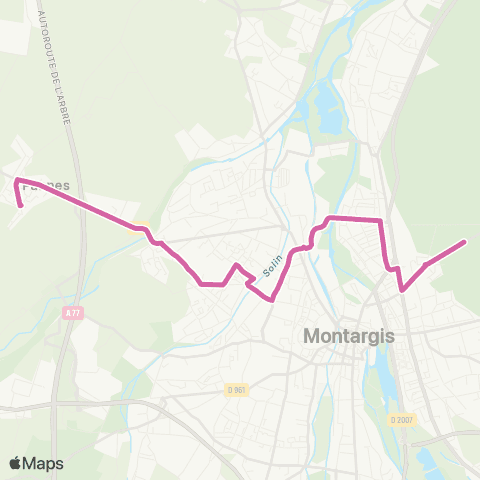 Amelys Pannes Tourterelles / Montargis forêt map