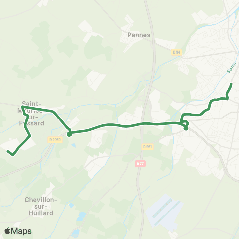 Amelys St-Maurice-s/-Fessart Pinède / Villemandeur le Plateau map