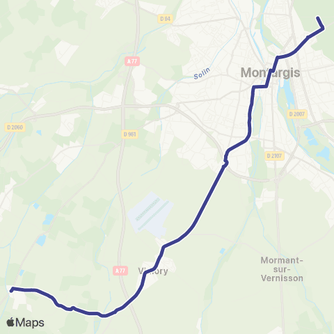 Amelys Montargis Lycée en forêt / Lombreuil Mairie map