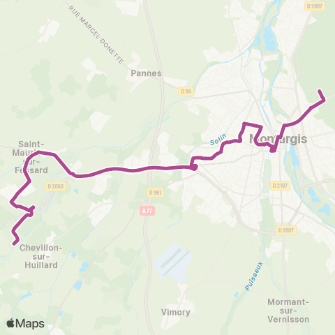 Amelys Montargis Lycée en forêt / Chevillon-s/-Huillard Marsan map