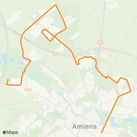 Ametis Gare du Nord - Etouvie map