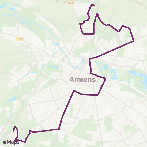 Ametis Ctre comm. N./Pôle d'Échanges N. - CHU A. Picardie map