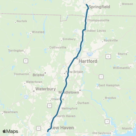 Amtrak Northeast Regional map
