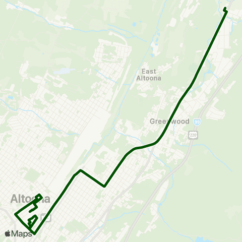 Amtran Greenwood map