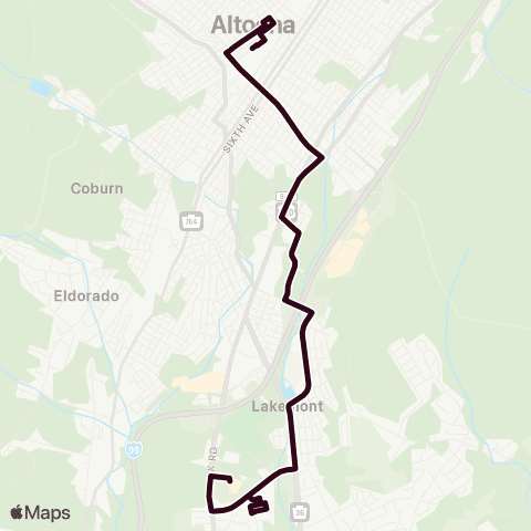 Amtran Lakemont map