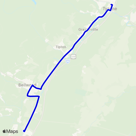 Amtran Northern Blair map